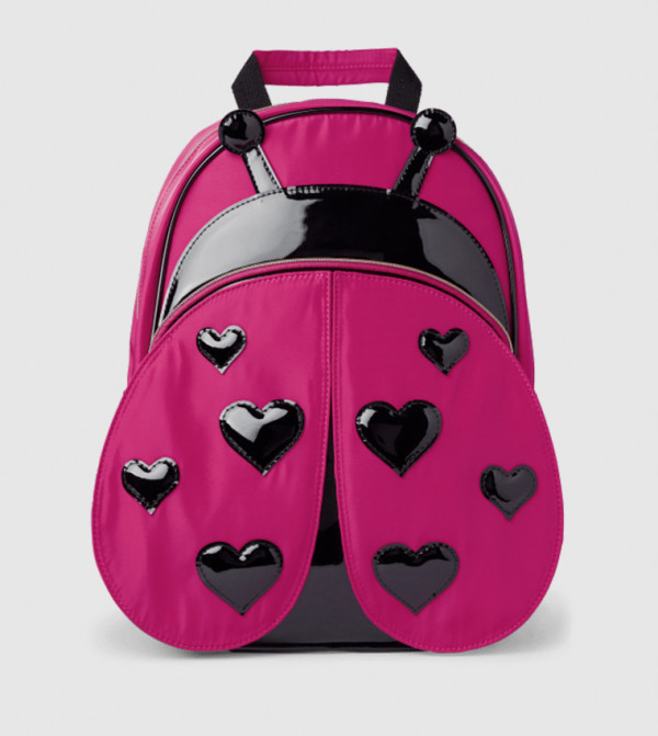 Girls Ladybug Embroidered Backpack