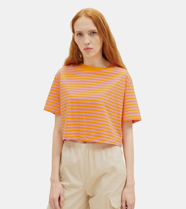 Striped Short Sleeves Oversized T-Shirt