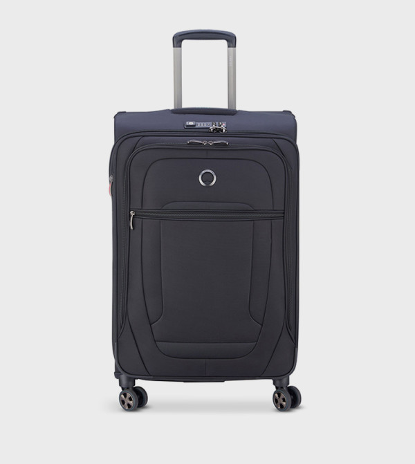HELIUM Dlx 2.0 Softcase Expandable 4 Double Wheel Check-In Luggage Trolley Bag, 71cm