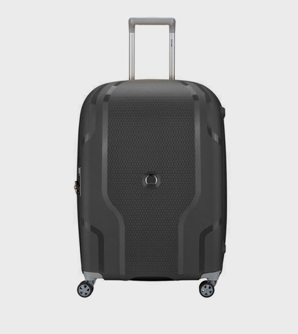 CLAVEL Hardcase 4 Double Wheel Expandable Check-In Luggage Trolley Bag, 70cm