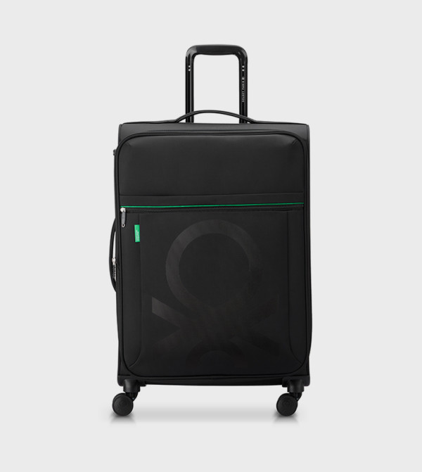 COLOR BLOCK Softside 4 Double Wheel Expandable Check-In Luggage Trolley Bag, 69cm