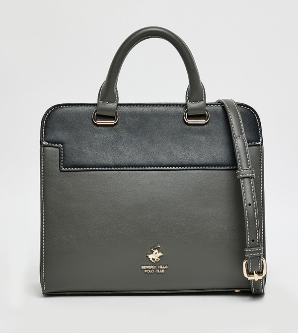 Color Block Satchel Bag