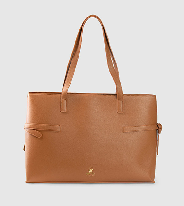 Textured Zippered Tote Bag