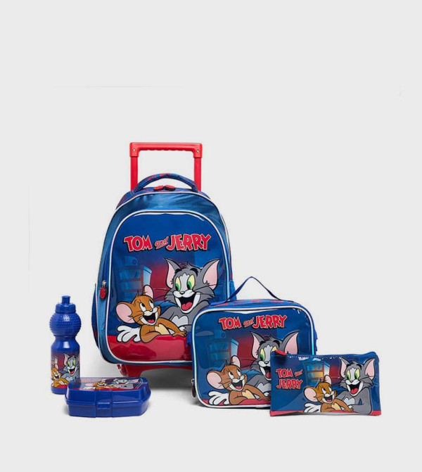 Tom & Jerry 16" Trolley Backpack Set