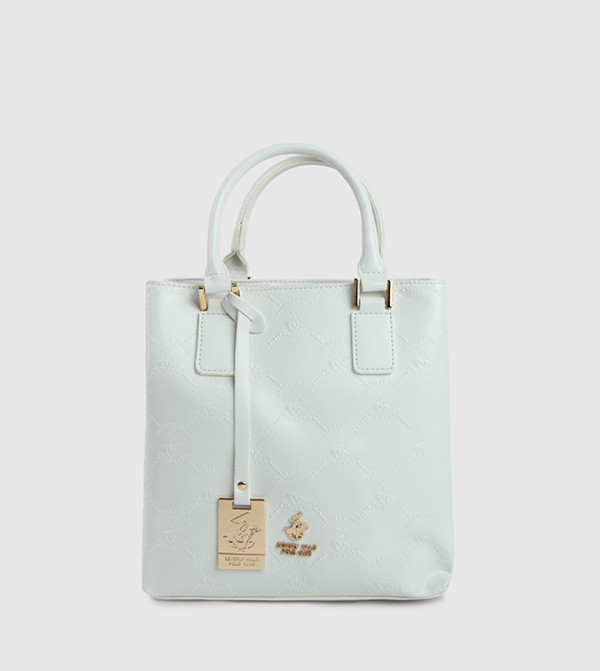 Textured Zip-Closure Mini Tote Bag