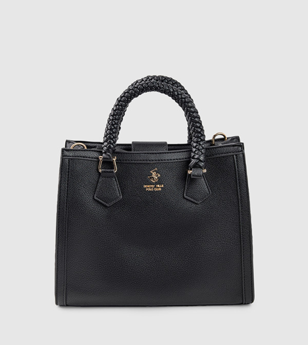 Textured Zip-Closure Tote Bag