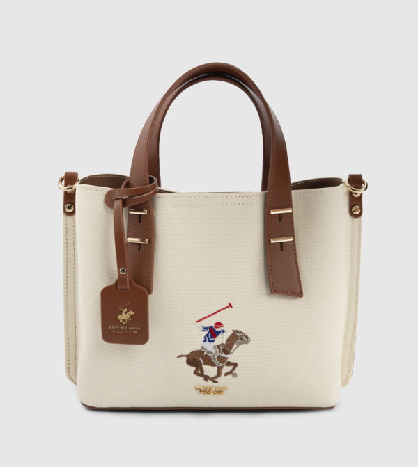 Logo Embroidered Satchel Bag