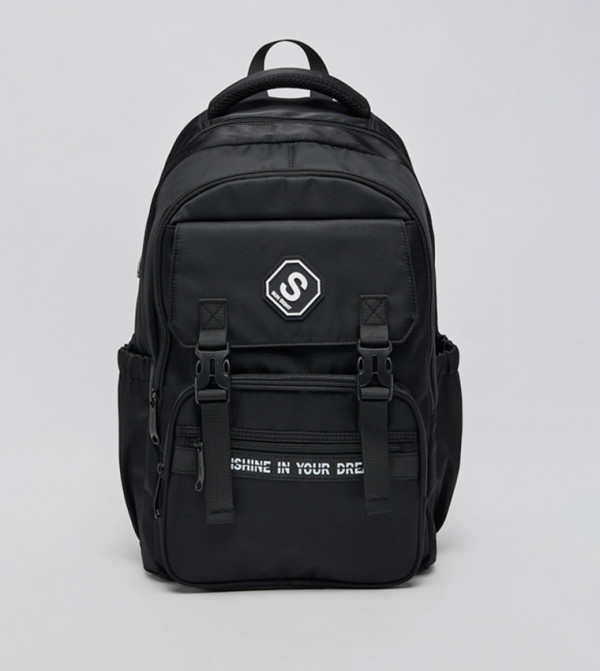Printed Zippered Backpack