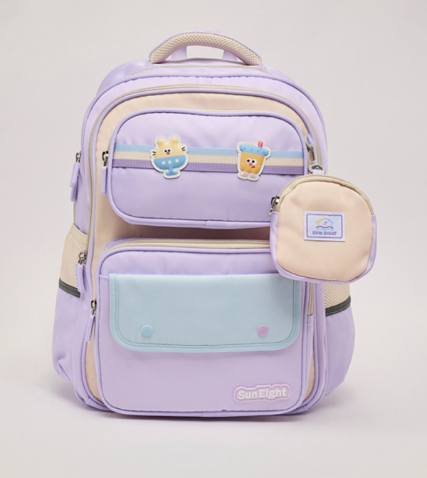 Appliqued Backpack with Coin Pouch