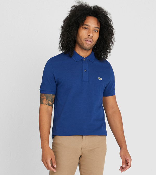 Short Sleeve Polo T shirt-Navy