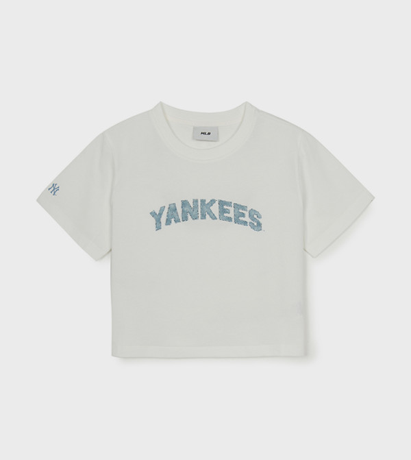 Embroidered Short Sleeves Crop T-Shirt