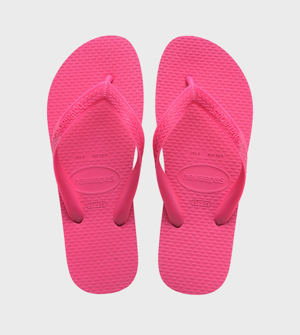 Textured Thong-Strap Flip-Flops
