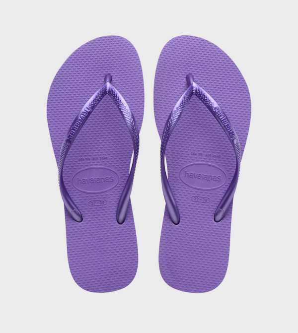 Textured Thong-Strap Flip-Flops