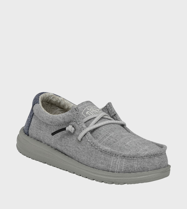 Wally Youth Steel Logo Badge Slip-On Shoes