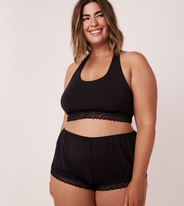Modal Lace Back Crop Cami