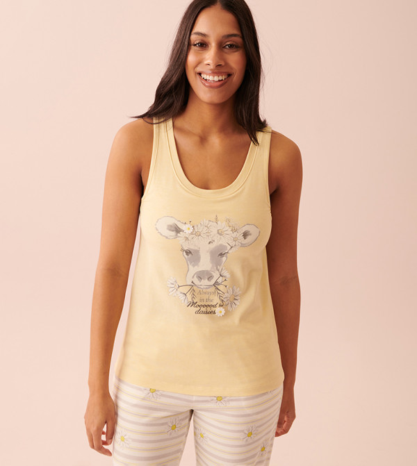 كامي قطني بياقة سكوب 