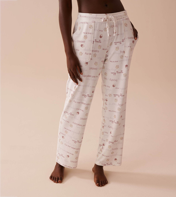 Cupcake Print Recycled Fibers Pajama Pants
