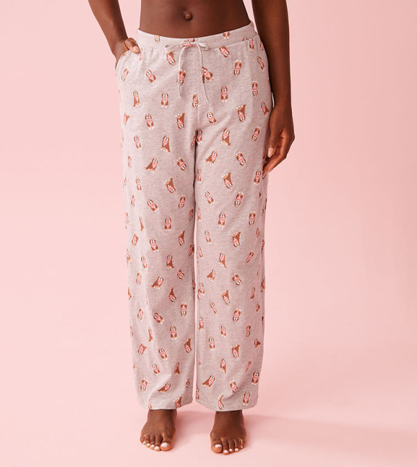 Dog Print Cotton Pyjama Pants