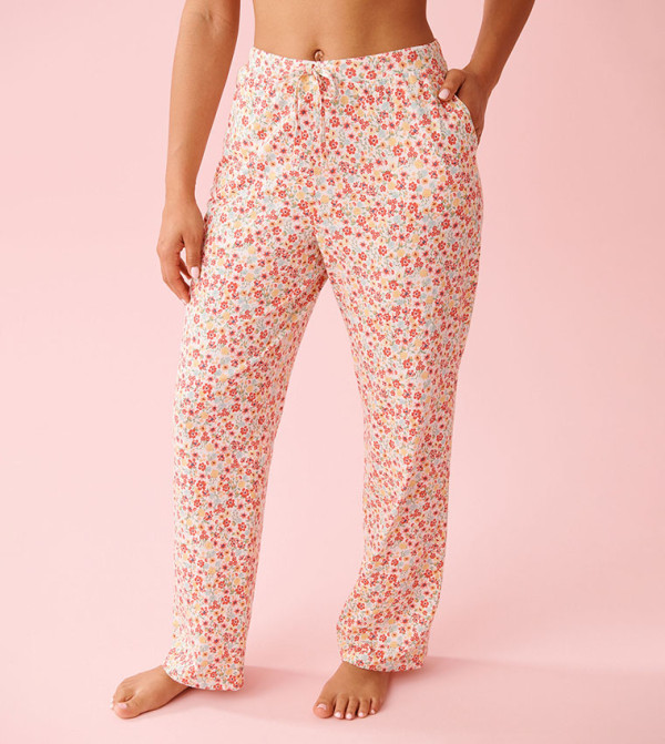 بنطلون بيجاما قطن بطبعة 