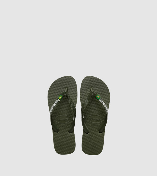 Brasil Logo Print Flip-Flops