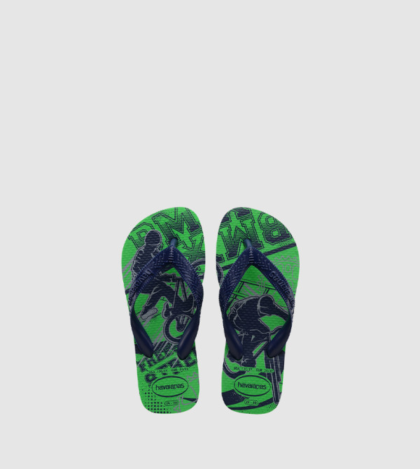 Athletic Theme Print Flip-Flops
