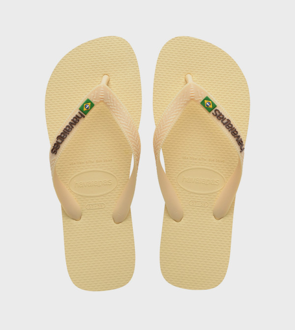 Textured Thong-Strap Flip-Flops