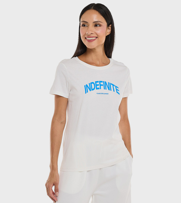 Printed T-Shirt with Crew Neck and Short Sleeves