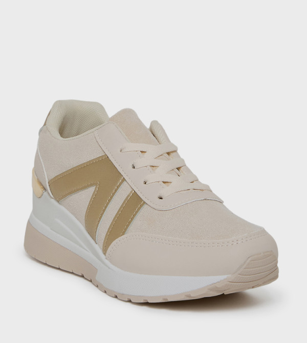 FUAT Contrast Detail Platform Sneakers