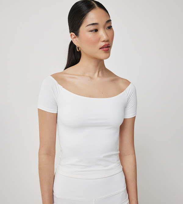 Contour Off Shoulder Crop Top