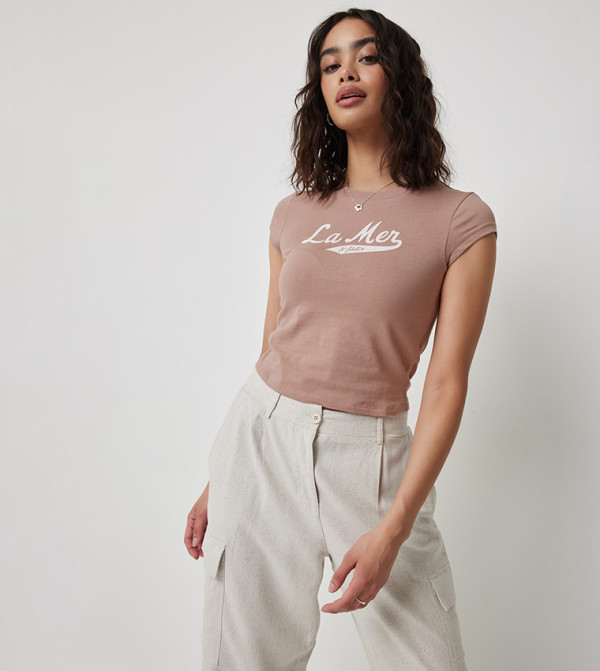 Graphic Print Crop T-Shirt