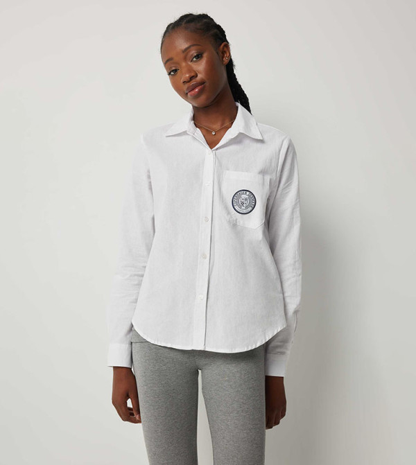 Embroidered Poplin Shirt