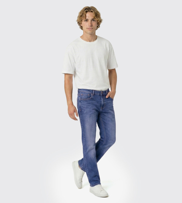 Washed Mid Rise Skinny Fit Jeans