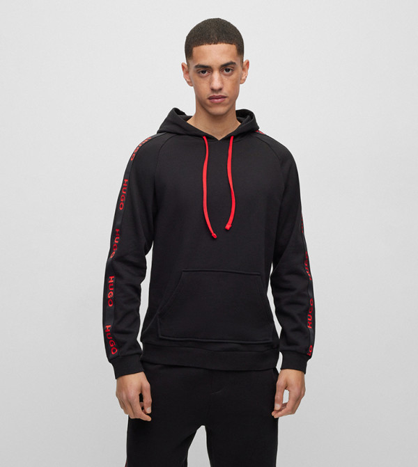 Logo Detail Long Sleeves Hoodie