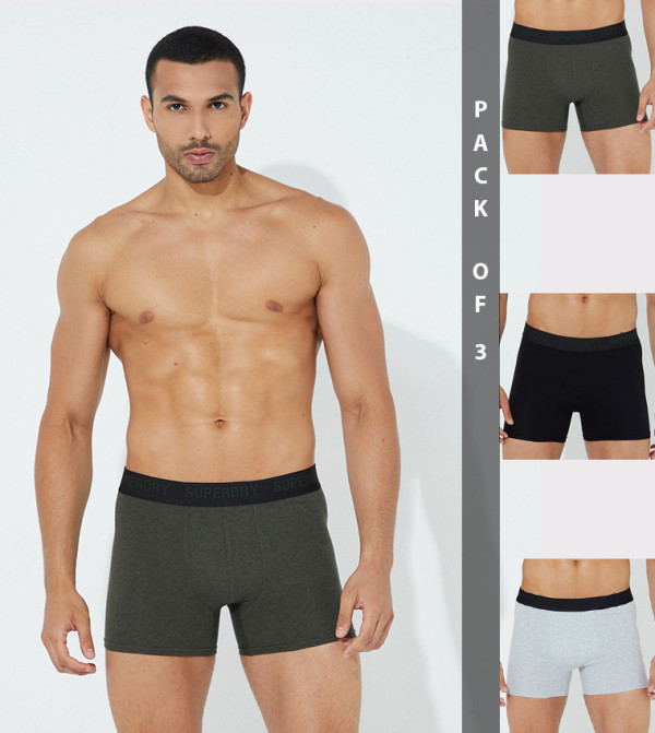 Pack of 3 Logo Waistband Trunks