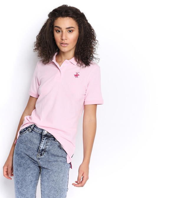 Logo Embroidered Short Sleeve Polo Shirt