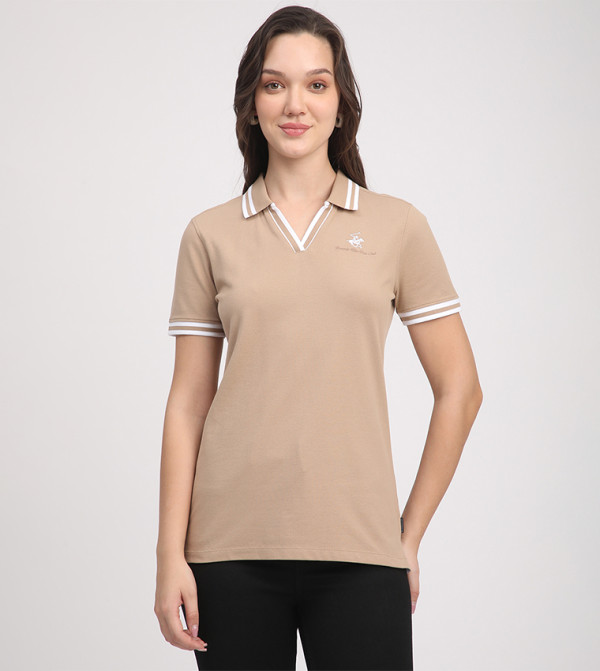 Logo Embroidered Short Sleeves Polo T-Shirt