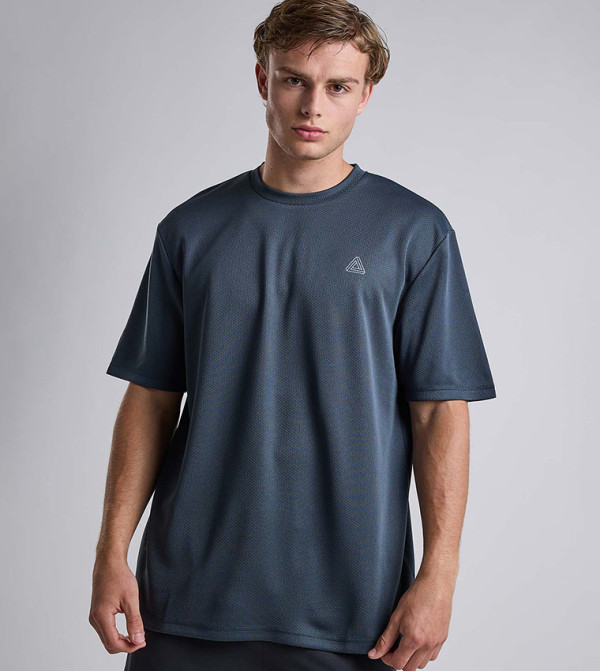 Logo Detail Active T-Shirt with Short Sleeves