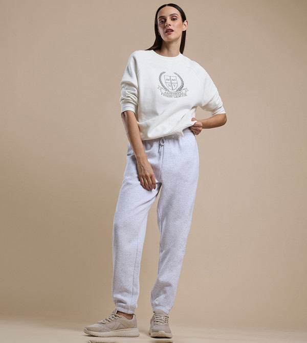 Solid Joggers with Drawstring Waist