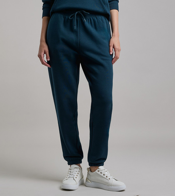 Solid Joggers with Drawstring Waist