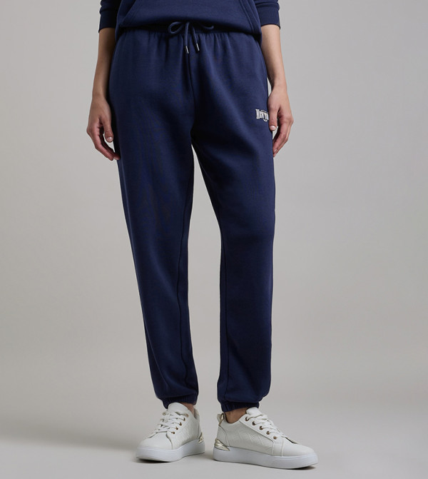 Print Detail Joggers with Drawstring Waist