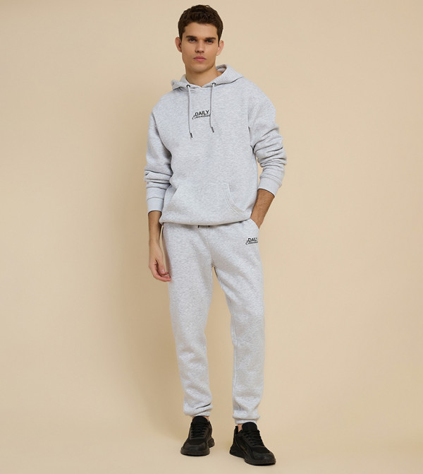 Print Detail Joggers with Drawstring Waist