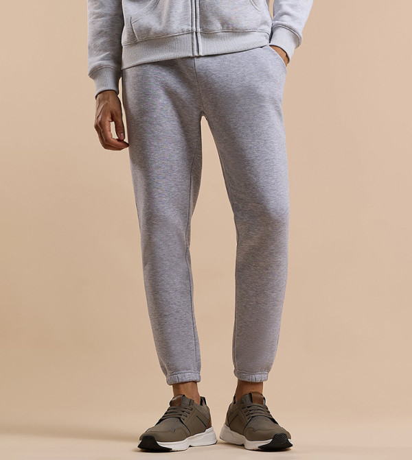 Solid Joggers with Drawstring Waist