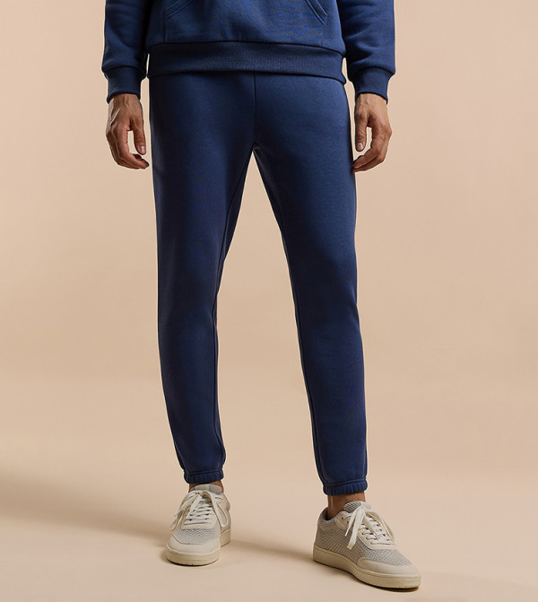 Solid Joggers with Drawstring Waist