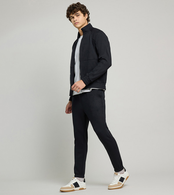 Solid Joggers with Drawstring Waist