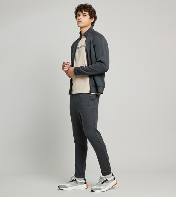 Solid Joggers with Drawstring Waist