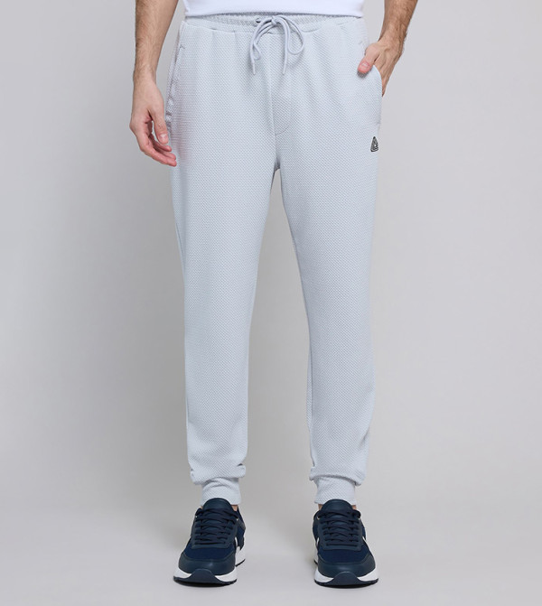 Textured Active Joggers with Drawstring Waist
