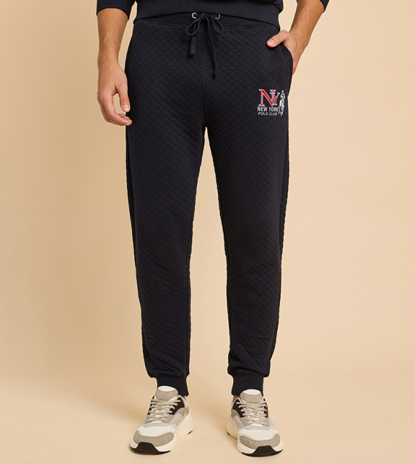 Quilted Joggers with Drawstring Waist