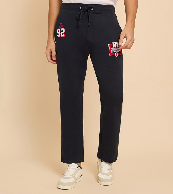 Appliqued Joggers with Drawstring Waist