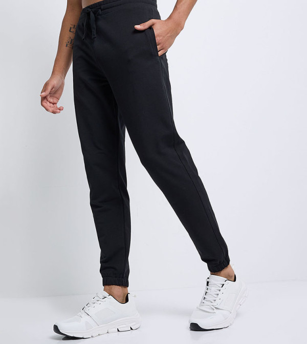 Solid Joggers with Drawstring Waist