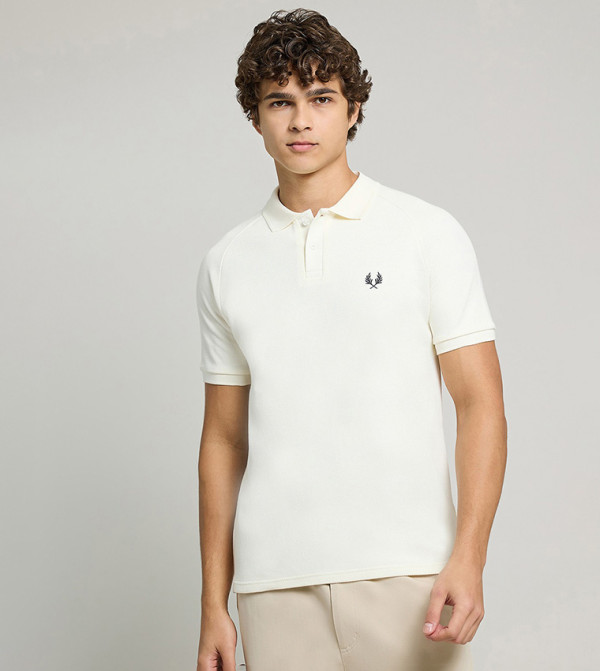 Logo Detail Polo T-Shirt with Short Sleeves